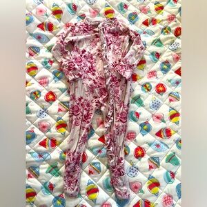 Bums and Roses ruffle zippy pajama 3-6 months